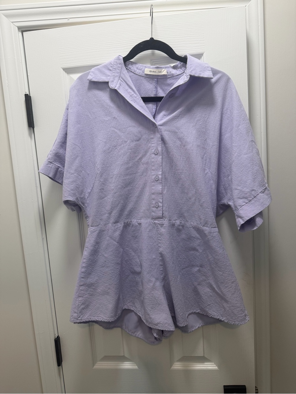 Mustard Seed Lavender Button-Front romper